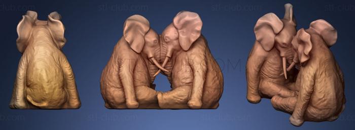 3D мадэль Любовь Слонов (STL)